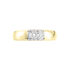 Damen Ring Gold 375 (9 Karat) Diamant Wei&szlig; 0,25 ct Rechteckig