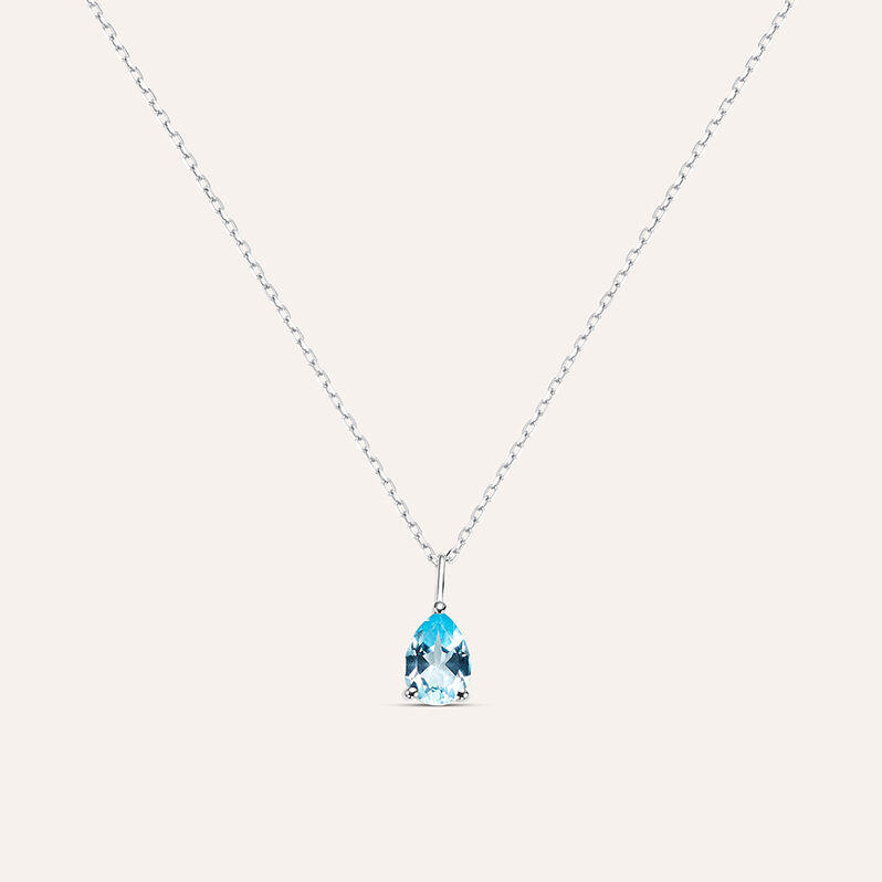 Collana Punto Luce Amélie Oro Bianco Topazio - Spannringe Damen | OROVIVO
