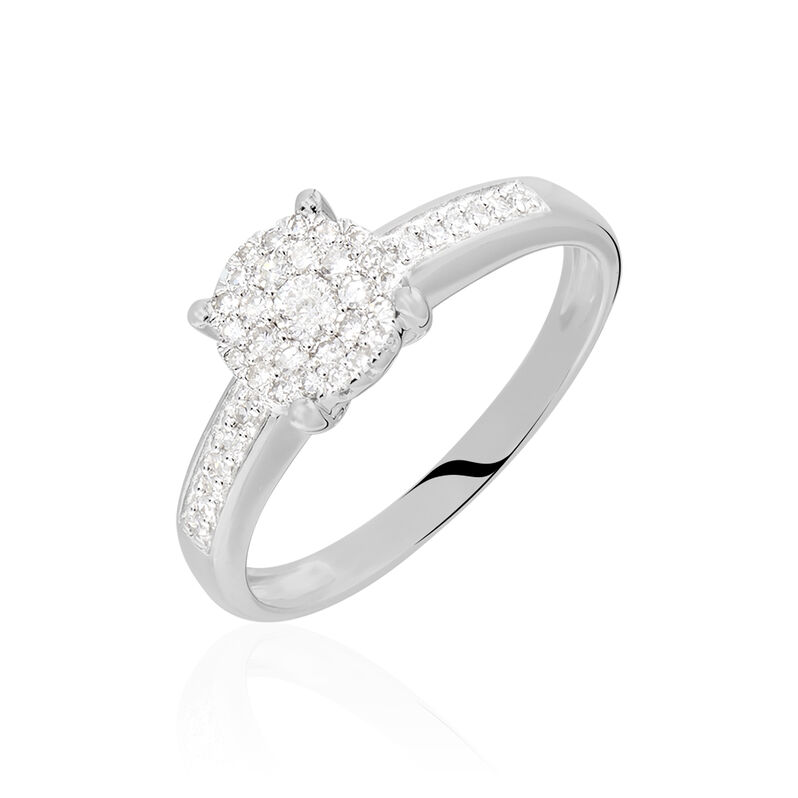 Anello Solitario Sophia Oro Bianco Diamante - Spannringe Damen | OROVIVO