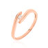 Curonda Damen Ring Rosegold 375 (9 Karat) Diamant Wei&szlig; 0,05 ct