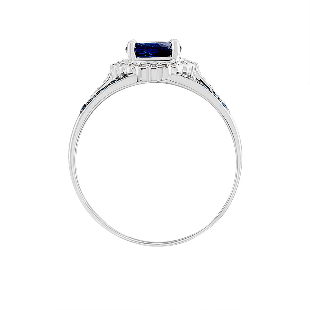 Bague Taliya Or Blanc Saphir Diamant - Spannringe Damen | OROVIVO