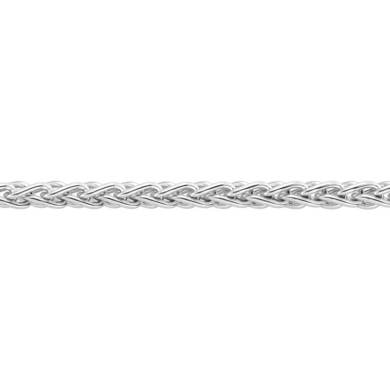 Unisex Zopfkette Silber 925 rhodiniert - Halsketten Unisex | OROVIVO