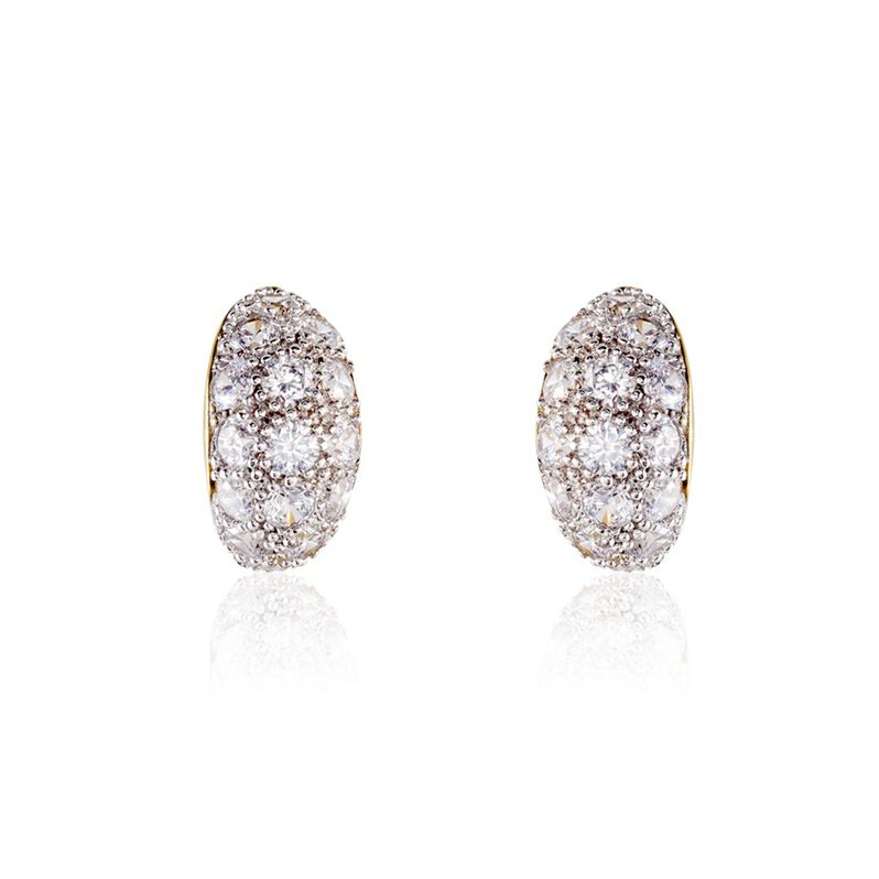 Boucles D'oreilles Puces Sohela Plaqué Or Jaune Oxyde De Zirconium - Spannringe Damen | OROVIVO