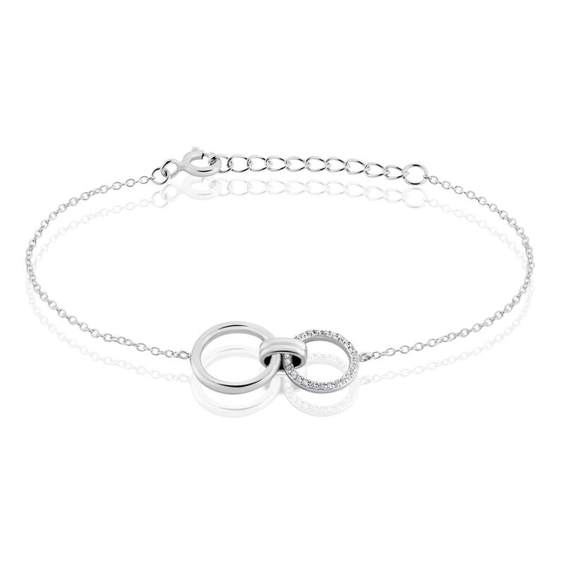 Bracelet Colas Argent Rhodié Oxyde De Zirconium - Spannringe Damen | OROVIVO