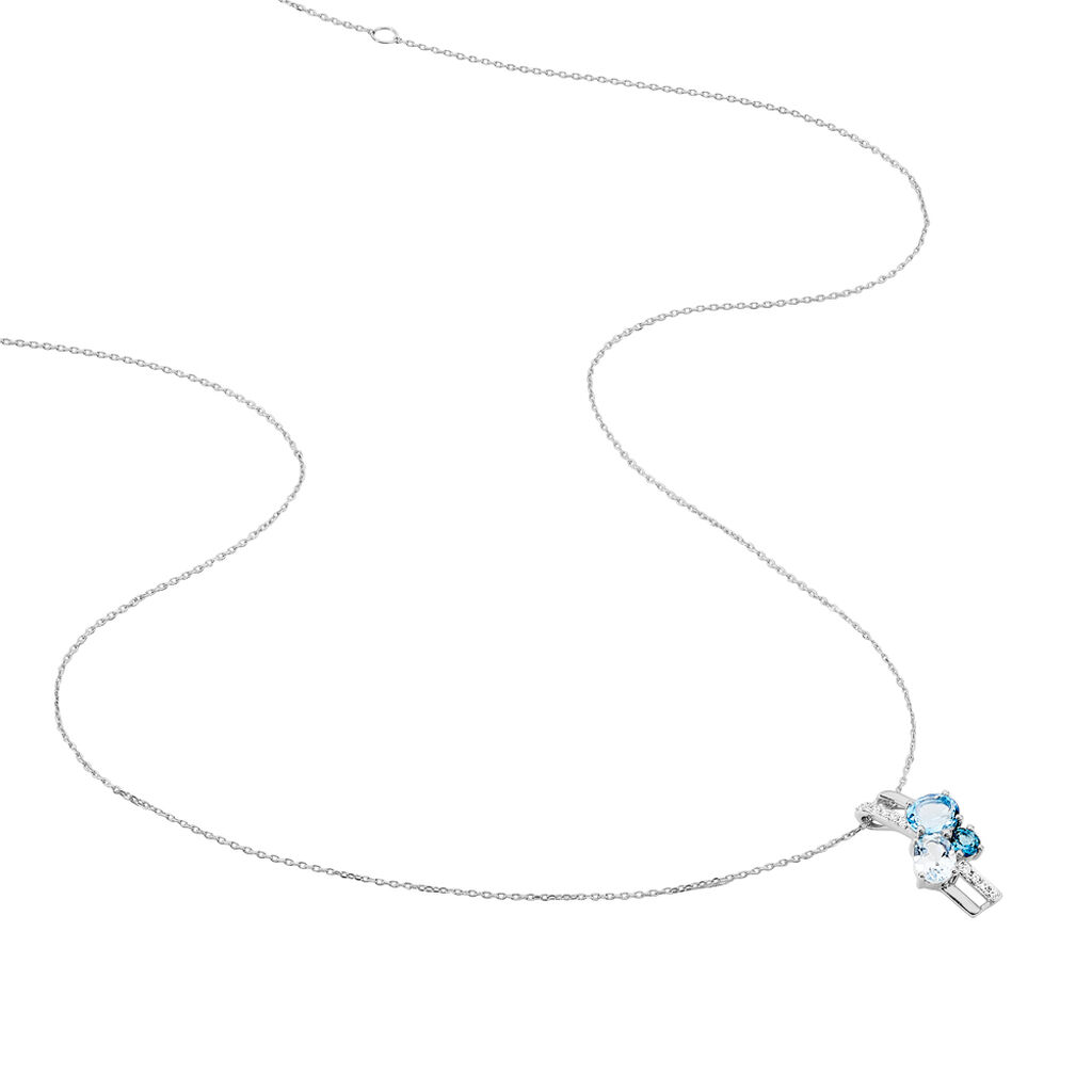 Collier Urane Or Blanc Topaze - Spannringe Damen | OROVIVO