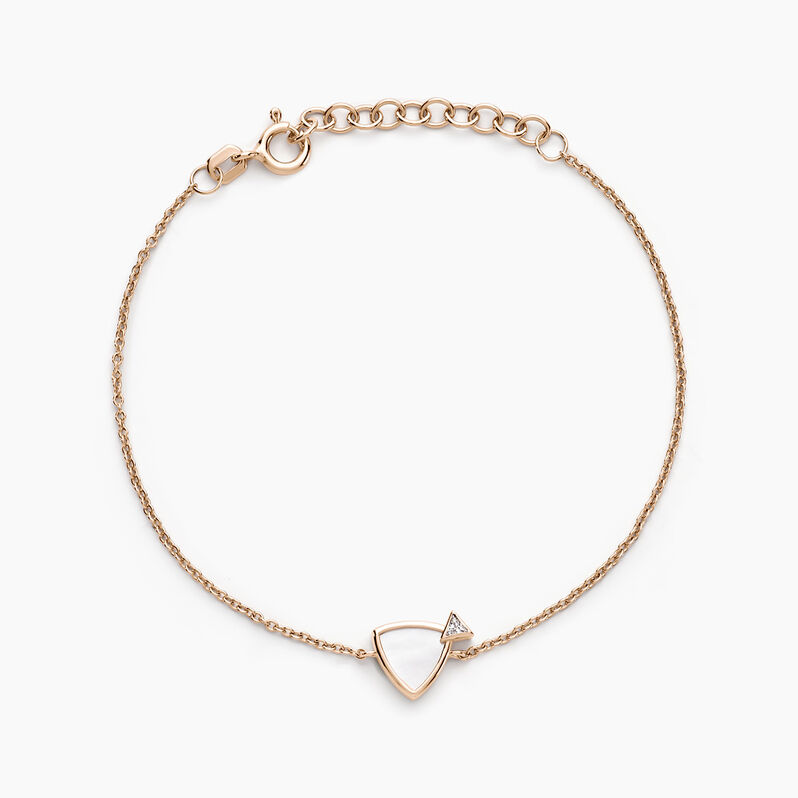 Bracelet Louwenn Argent Rose Nacre Oxyde De Zirconium - Spannringe Damen | OROVIVO
