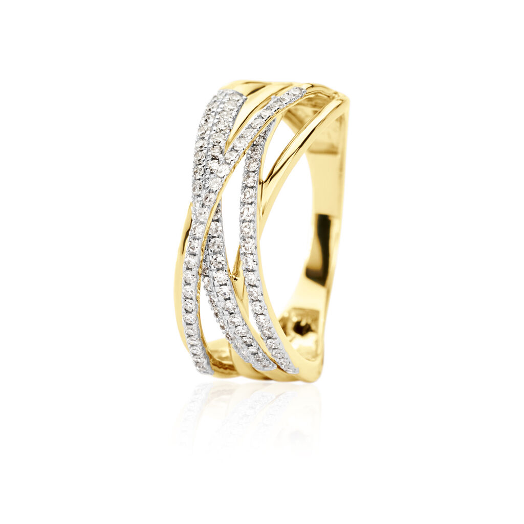 VERENA Damen Ring Gold 585 (14 Karat) Diamant Wei&szlig; 0,11 ct
