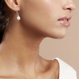 Damen Perlenohrringe Silber 925 Zuchtperlen 7-8mm - Ohrhänger Damen | OROVIVO