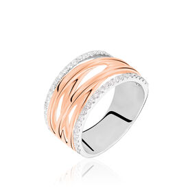 Damenring Gold 750 Bicolor Diamanten 0,337ct - Ringe mit Edelsteinen Damen | OROVIVO