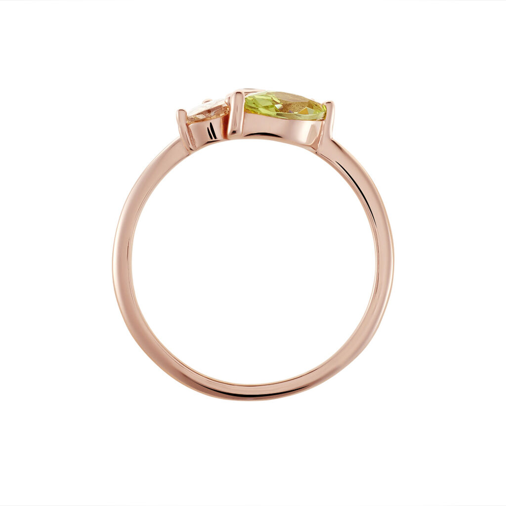 BLUMENA Damen Ring Silber rosevergoldet 925 Zirkonia Wei&szlig; 0,000 ct Blume