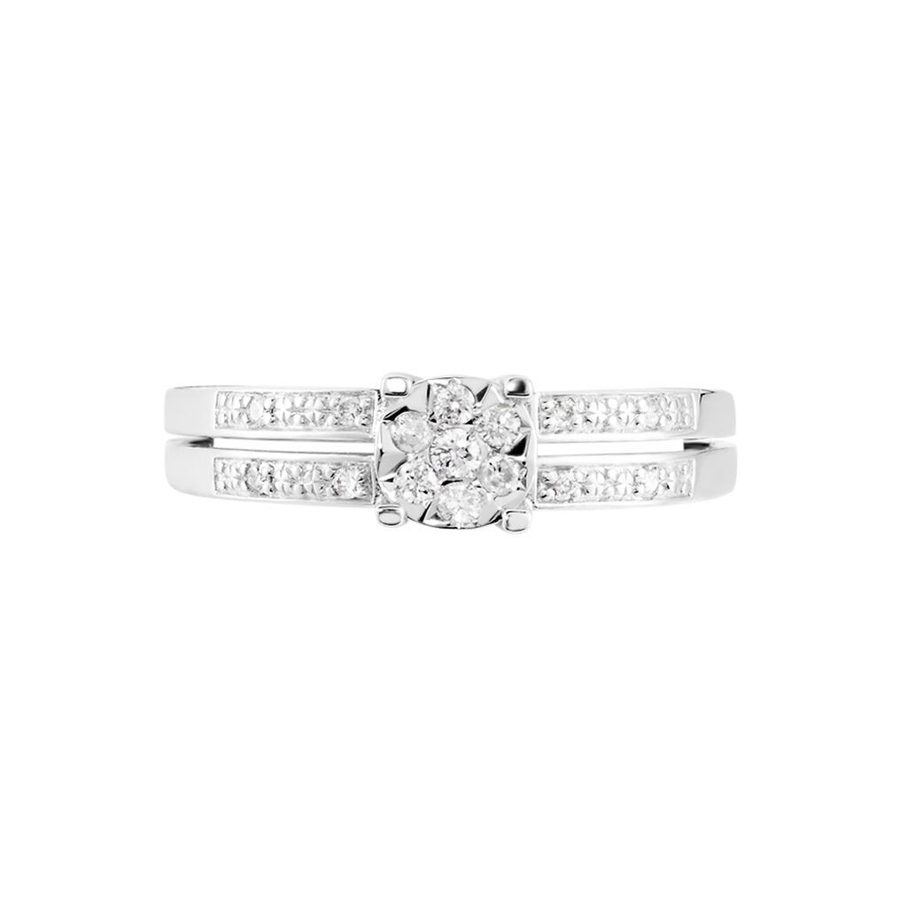 Damen Ring Weißgold 375 Diamant 0,11ct Imponi  - Verlobungsringe Damen | OROVIVO
