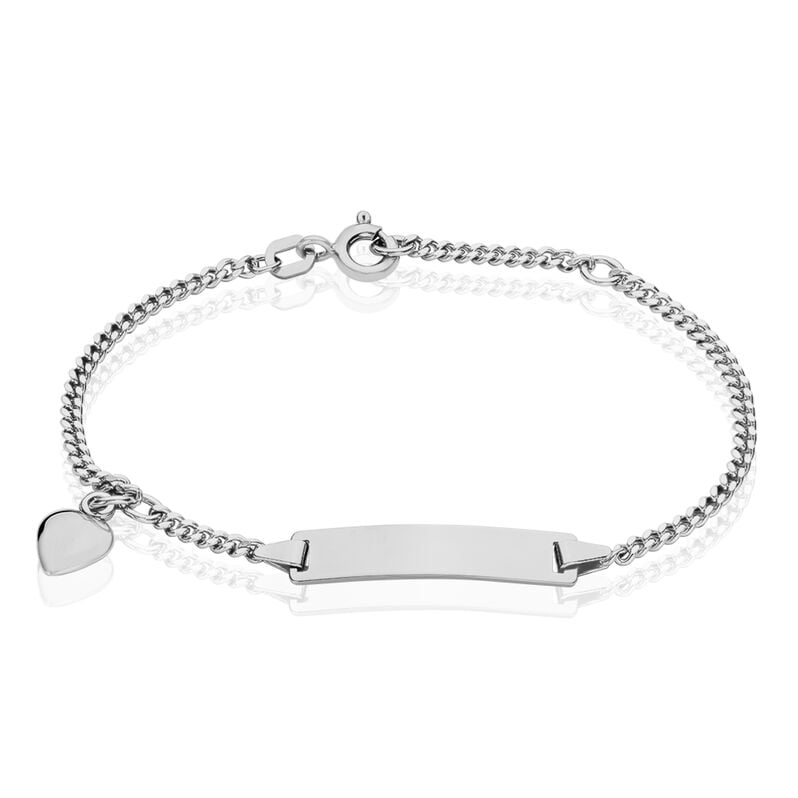PANZER S ID Kinder ID Armband Silber 925 Herz - Armb&auml;nder mit Gravur Kinder | OROVIVO