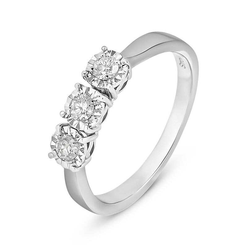 Anello Trilogy Diamotion Oro Bianco Diamante - Spannringe Damen | OROVIVO