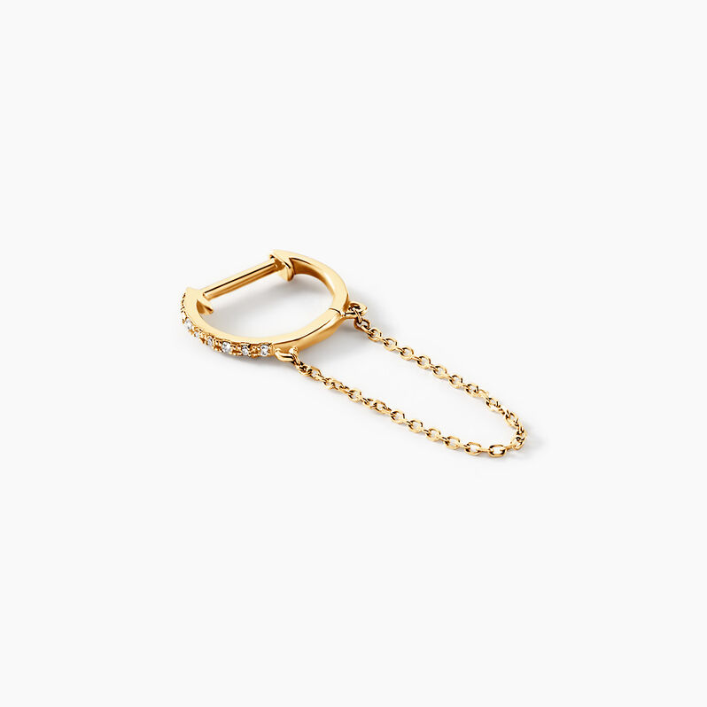 Bijou D'oreille Philomela Or Jaune Diamant - Spannringe Damen | OROVIVO