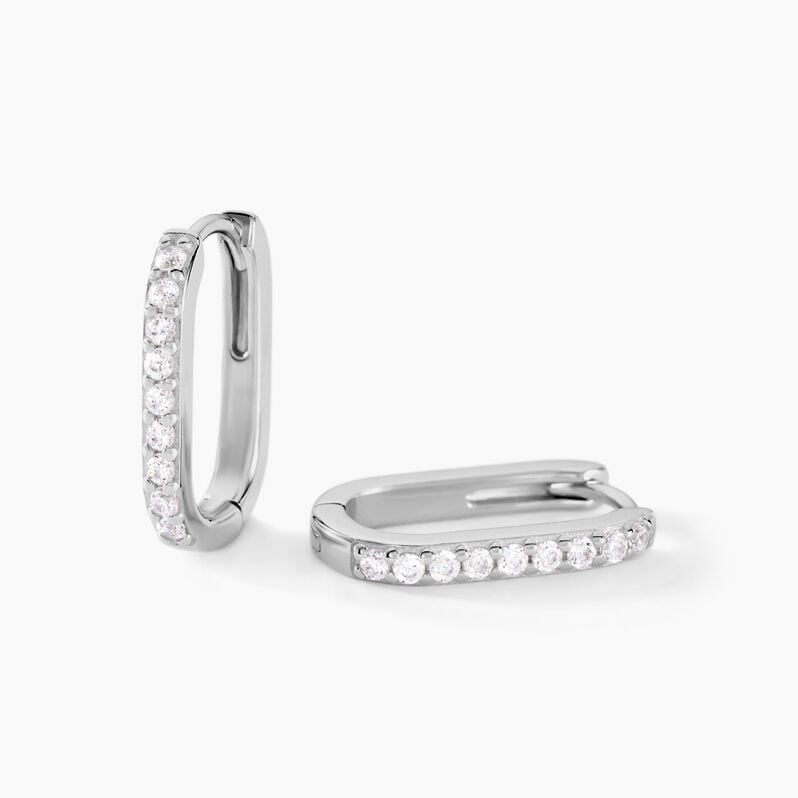 Créoles Celyn Argent Rhodié Oxyde De Zirconium - Spannringe Damen | OROVIVO