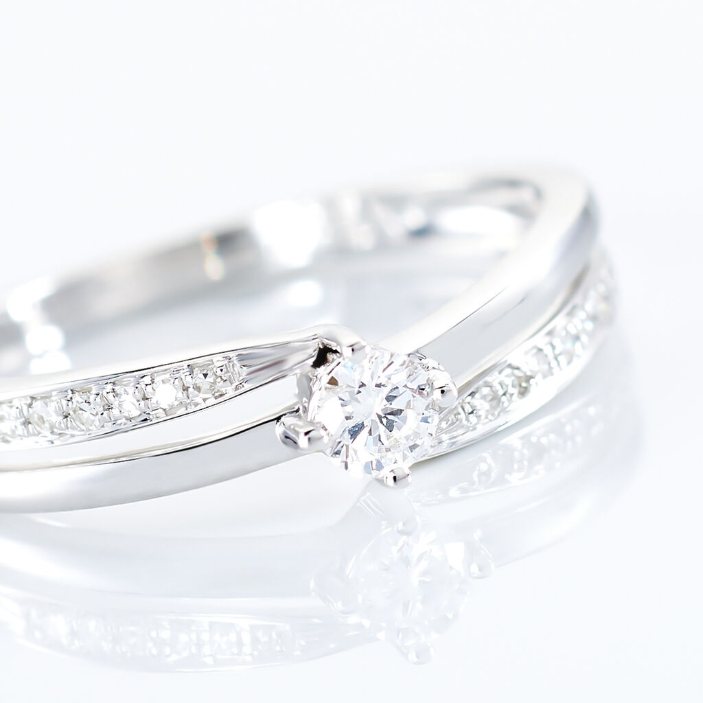 Bague Or Weiss Selene Diamant - Spannringe Damen | OROVIVO