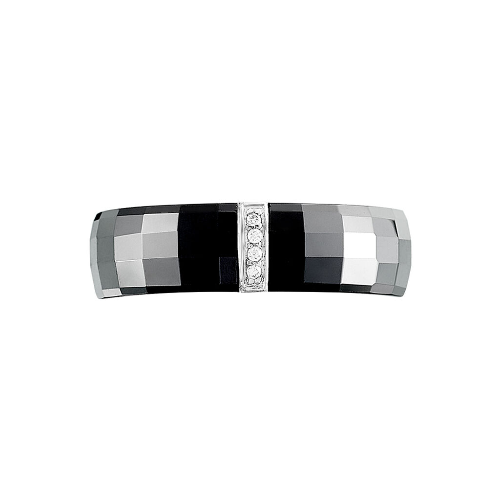 Bague Yolaine Argent Blanc Céramique Et Oxyde De Zirconium - Spannringe Damen | OROVIVO