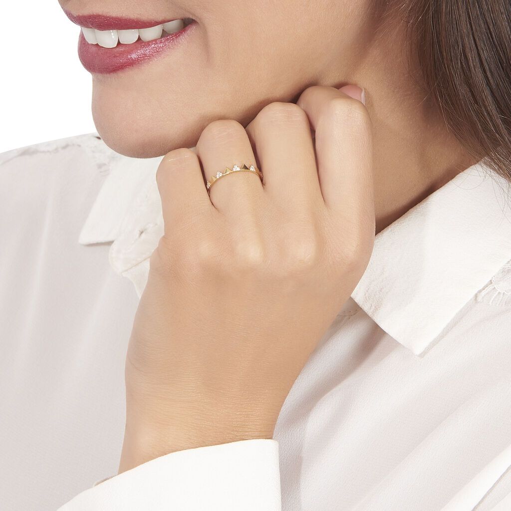 Bague Or Jaune Albanne Oxydes - Spannringe Damen | OROVIVO