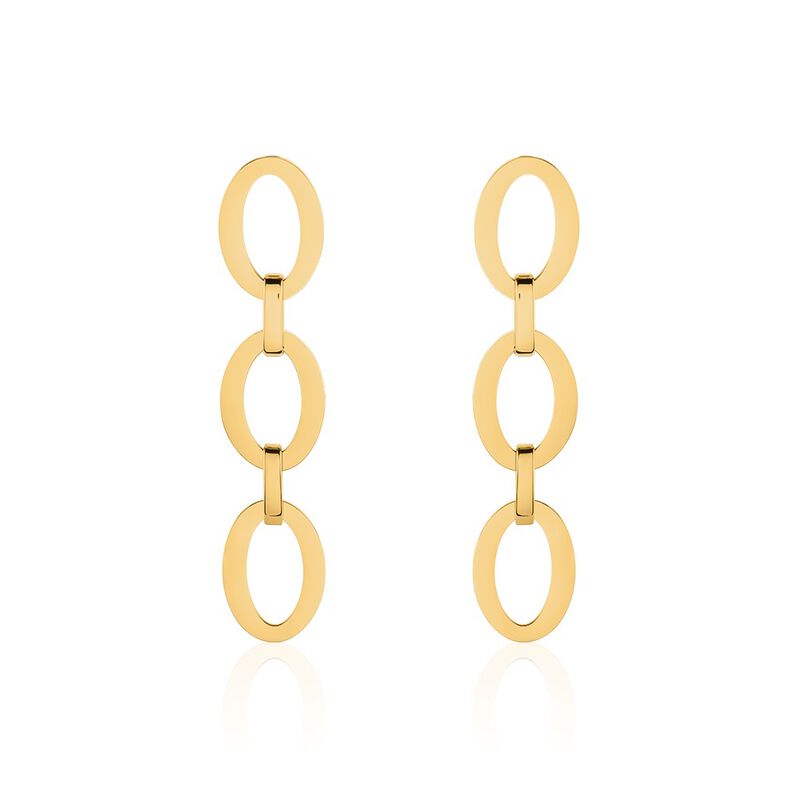 Boucles D'oreilles Pendantes Sprita Acier Doré - Spannringe Damen | OROVIVO