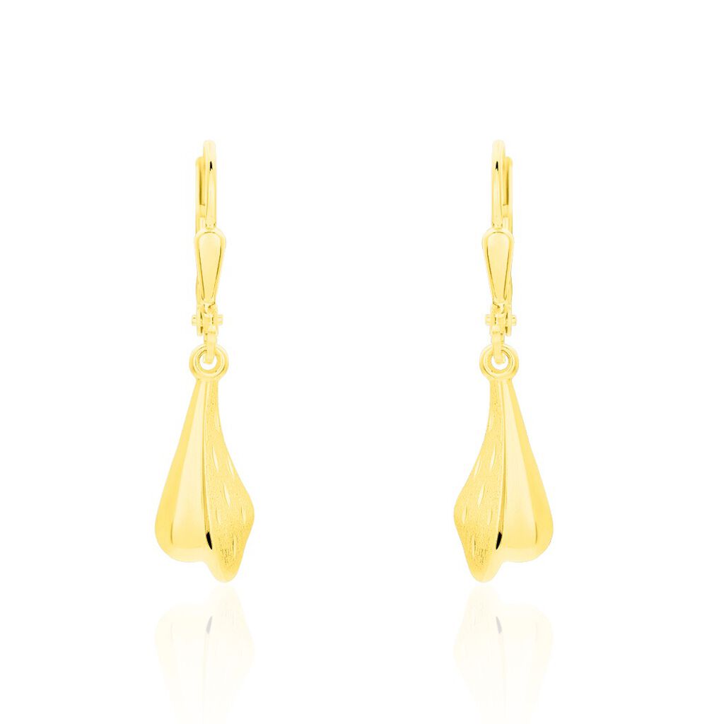 BRIGITTE 6 Damen Ohrringe Lang Gold 333 (8 Karat) Welle - Ohrhänger Damen | OROVIVO