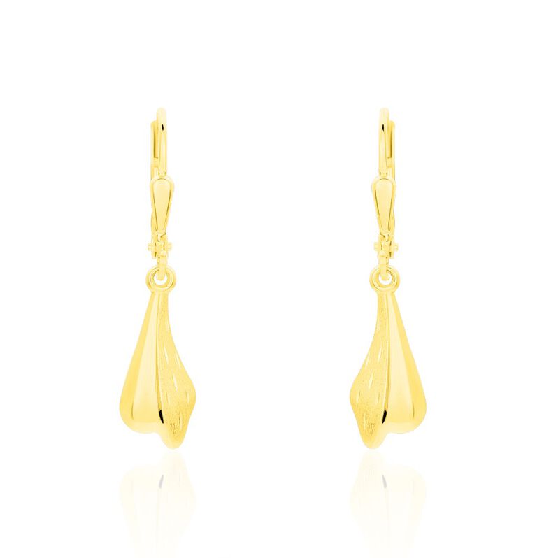 BRIGITTE 6 Damen Ohrringe Lang Gold 333 (8 Karat) Welle - Ohrhänger Damen | OROVIVO