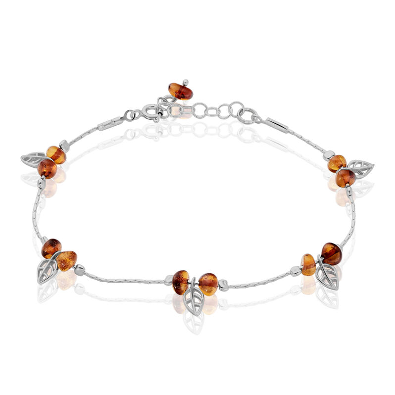 Bracelet Solene Argent Rhodie Ambre - Spannringe Damen | OROVIVO