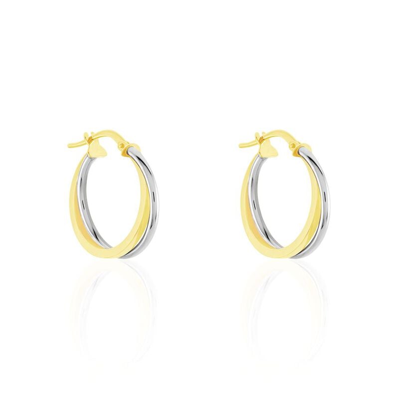 Damen Creolen Gold 375 Bicolor  - Creolen Damen | OROVIVO