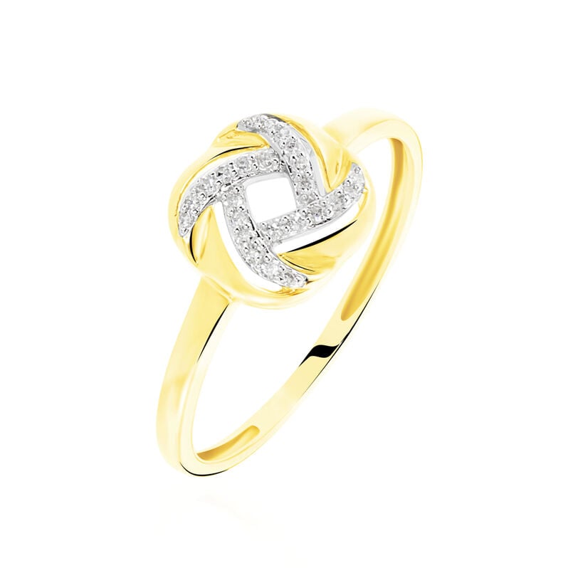 Bague Or Jaune Alice Diamant - Spannringe Damen | OROVIVO