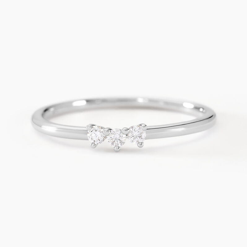 Bague Sigourney Argent Weiss Diamant Synthétique - Spannringe Damen | OROVIVO