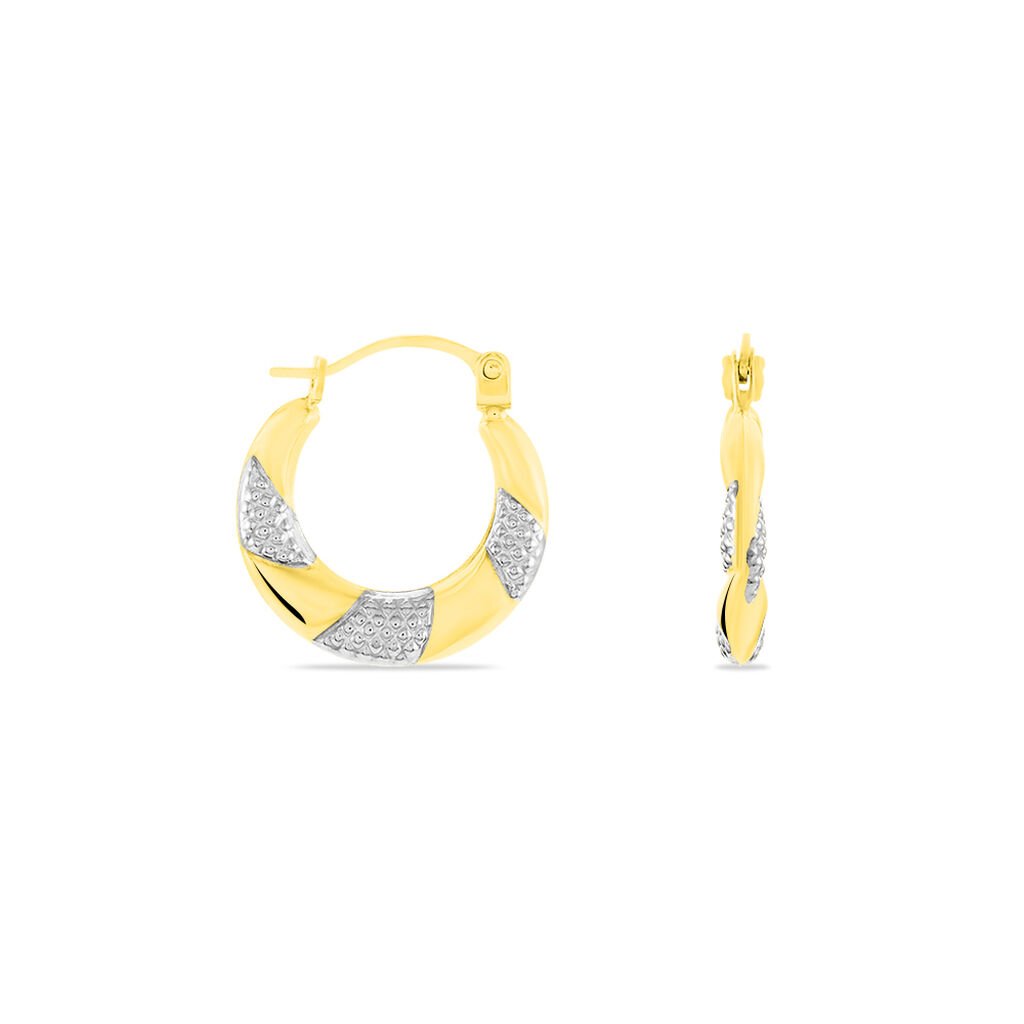 Damen Creolen Gold 375 Bicolor  - Creolen Damen | OROVIVO