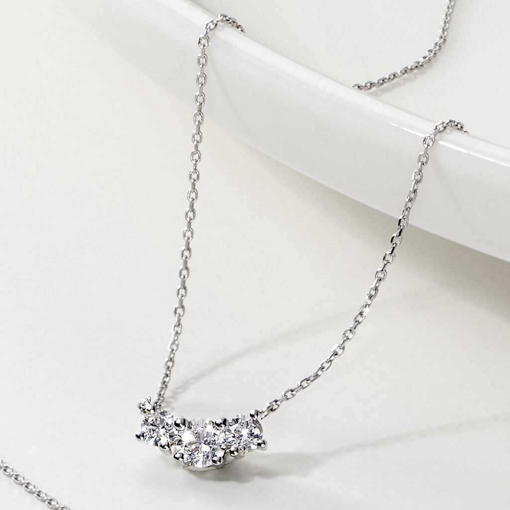 Damen Collier Weißgold 375 Diamant 0,26ct Sabinara 0,95mm - Halsketten Damen | OROVIVO