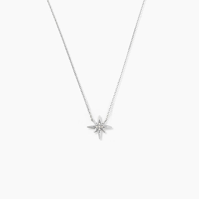 Collier Or Weiss Aveline Etoile Pavage - Spannringe Damen | OROVIVO