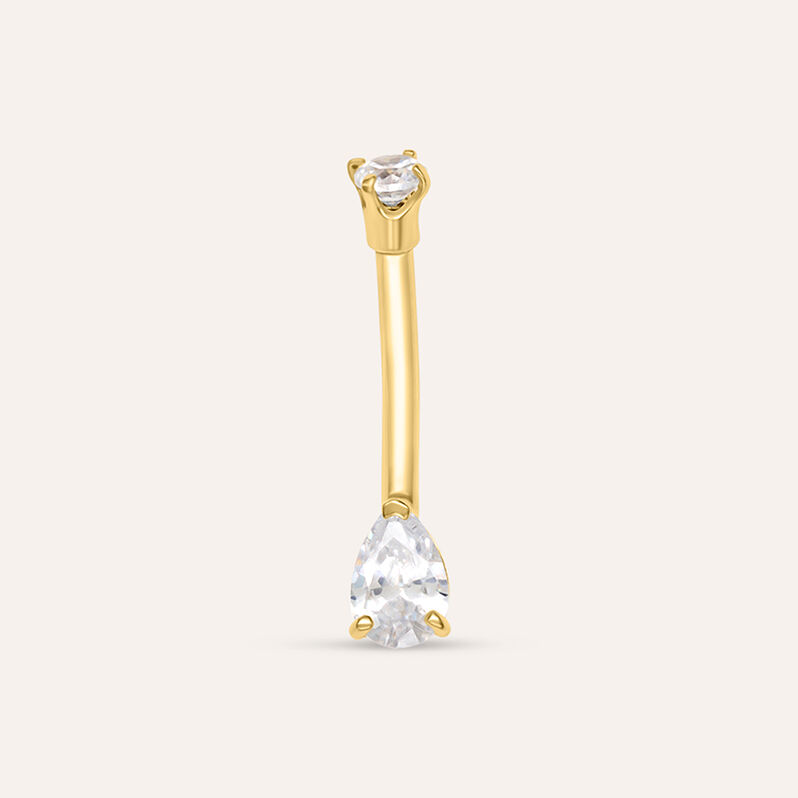 Piercing Ombelico Bon Ton Oro Giallo Cubic Zirconia - Spannringe Damen | OROVIVO