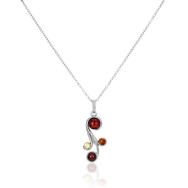 Collier Arbre Argent Et Ambre - Spannringe Damen | OROVIVO