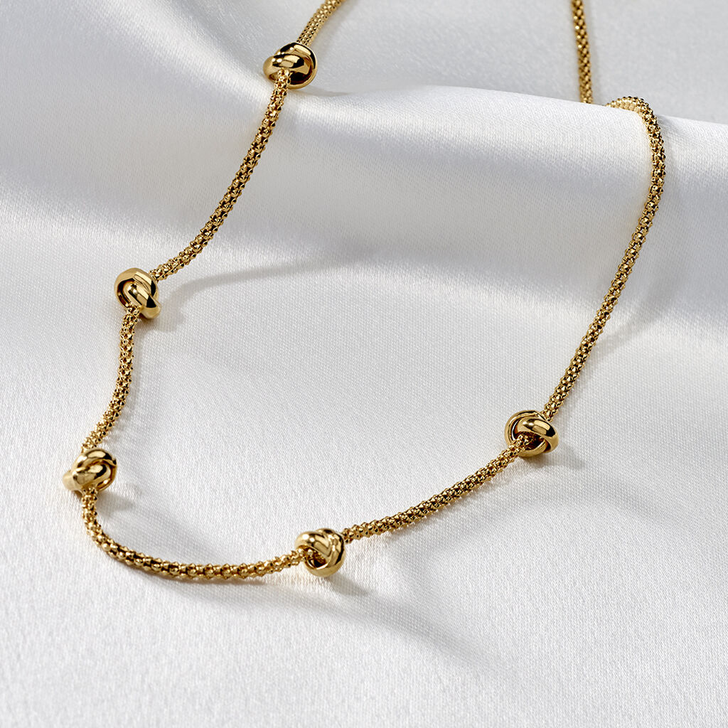 BALINA Damen Collier Silber vergoldet 925 B 1,2 mm