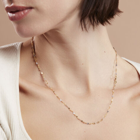 Damen Singapurkette Gold 375 Bicolor  - Halsketten Damen | OROVIVO