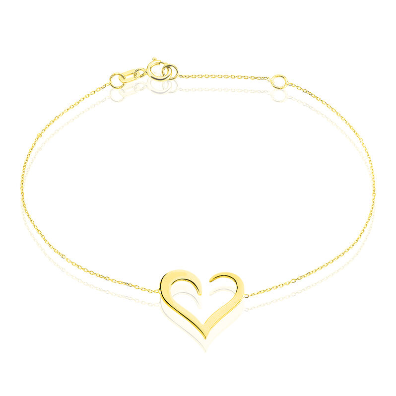 Bracelet Adely Or Jaune Coeur - Spannringe Damen | OROVIVO