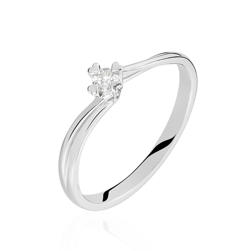 Rovereto Damen Ring Wei&szlig;gold 750 (18 Karat) Diamant Wei&szlig; 0,1 ct - Verlobungsringe Damen | OROVIVO