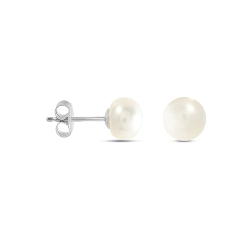 Damen Perlenohrringe Silber 925 Zuchtperlen 8-9mm - Ohrstecker Damen | OROVIVO
