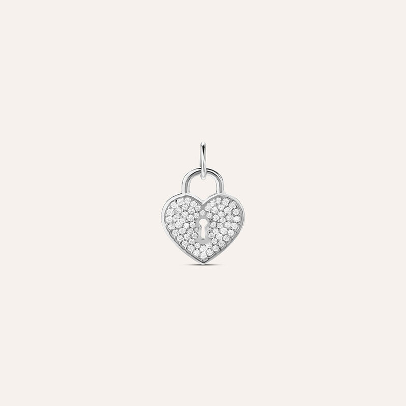 Pendente Love Beats Argento Rodiato Cubic Zirconia - Spannringe Damen | OROVIVO