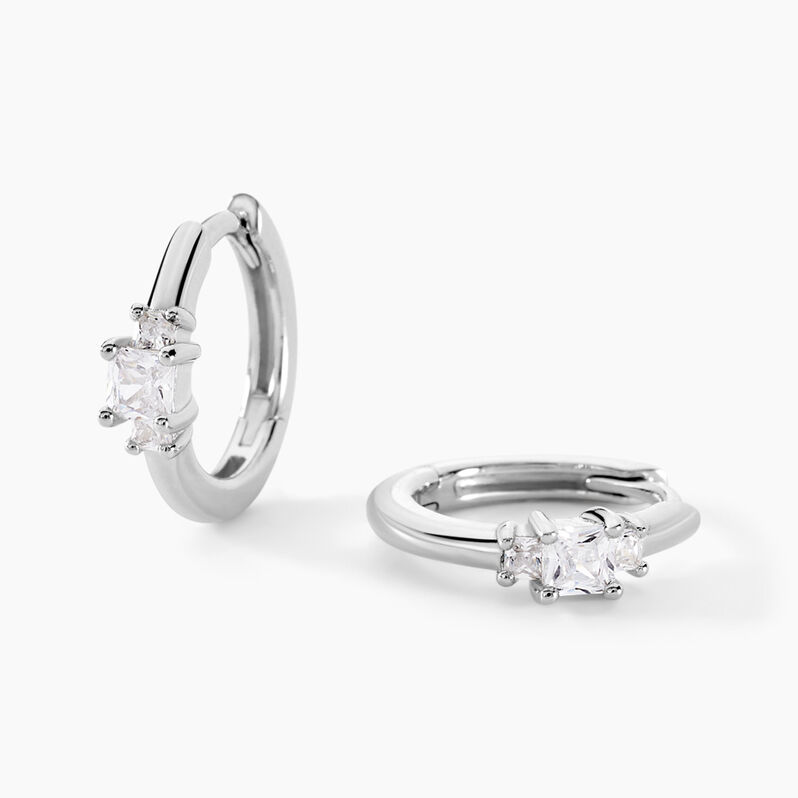Créoles Felipa Argent Weiss Oxyde De Zirconium - Spannringe Damen | OROVIVO