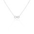 LOU 50 Damen Collier Silber 925 Zirkonia Wei&szlig; 0,05 ct Unendlichkeit