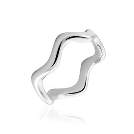 Damenring Silber 925 rhodiniert gewellt Zigzag - Ringe Damen | OROVIVO