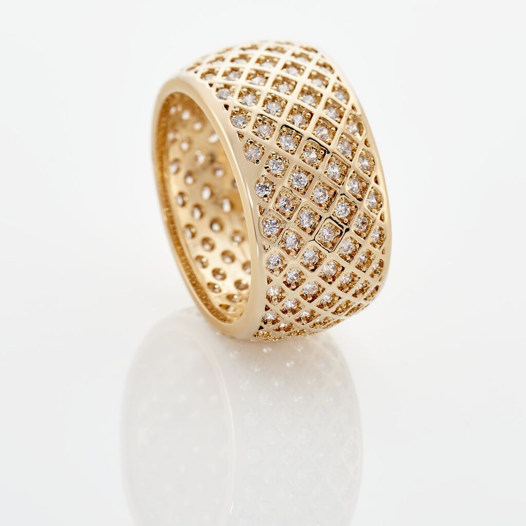 Damen Ring Vergoldet Zirkonia 11,00mm  - Ringe mit Stein Damen | OROVIVO