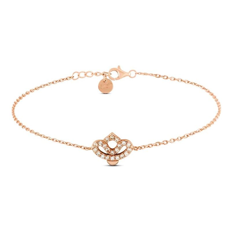 Bracciale ape in argento rosato con zirconi color ambra - Spannringe Damen | OROVIVO