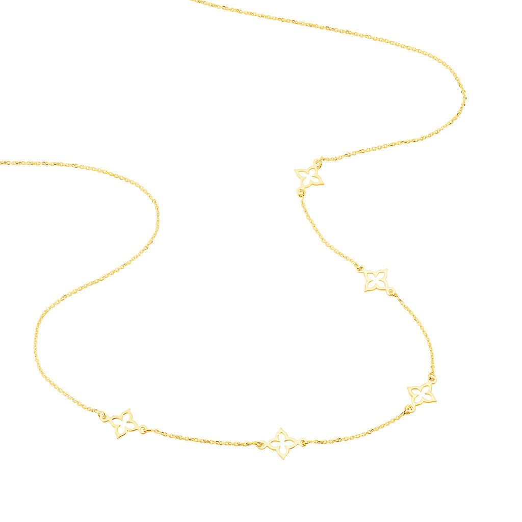 KALIA 1 Damen Collier Gold 375 (9 Karat) Talisman Kleeblatt - Halsketten Damen | OROVIVO