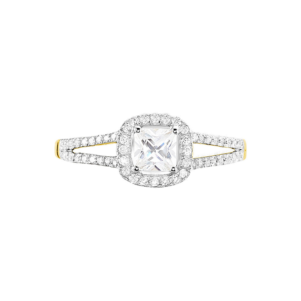 Bague Solitaire Cillian Or Jaune Oxyde De Zirconium - Spannringe Damen | OROVIVO