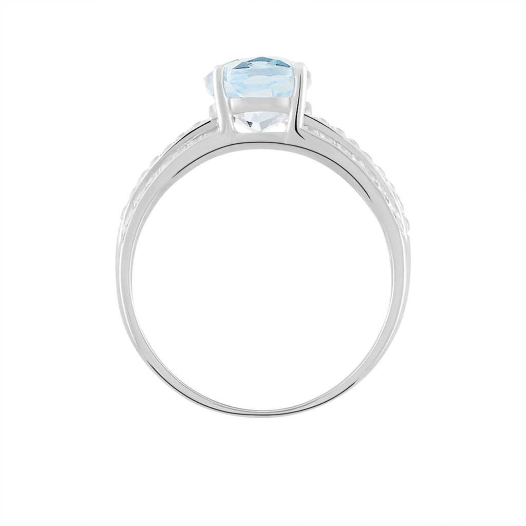 Solitaire Or Weiss Carmelice Topaze Oxydes - Spannringe Damen | OROVIVO