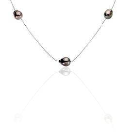 Damen Halskette Silber 925 Tahitiperlen 8-10mm - Ketten mit Anhänger Damen | OROVIVO