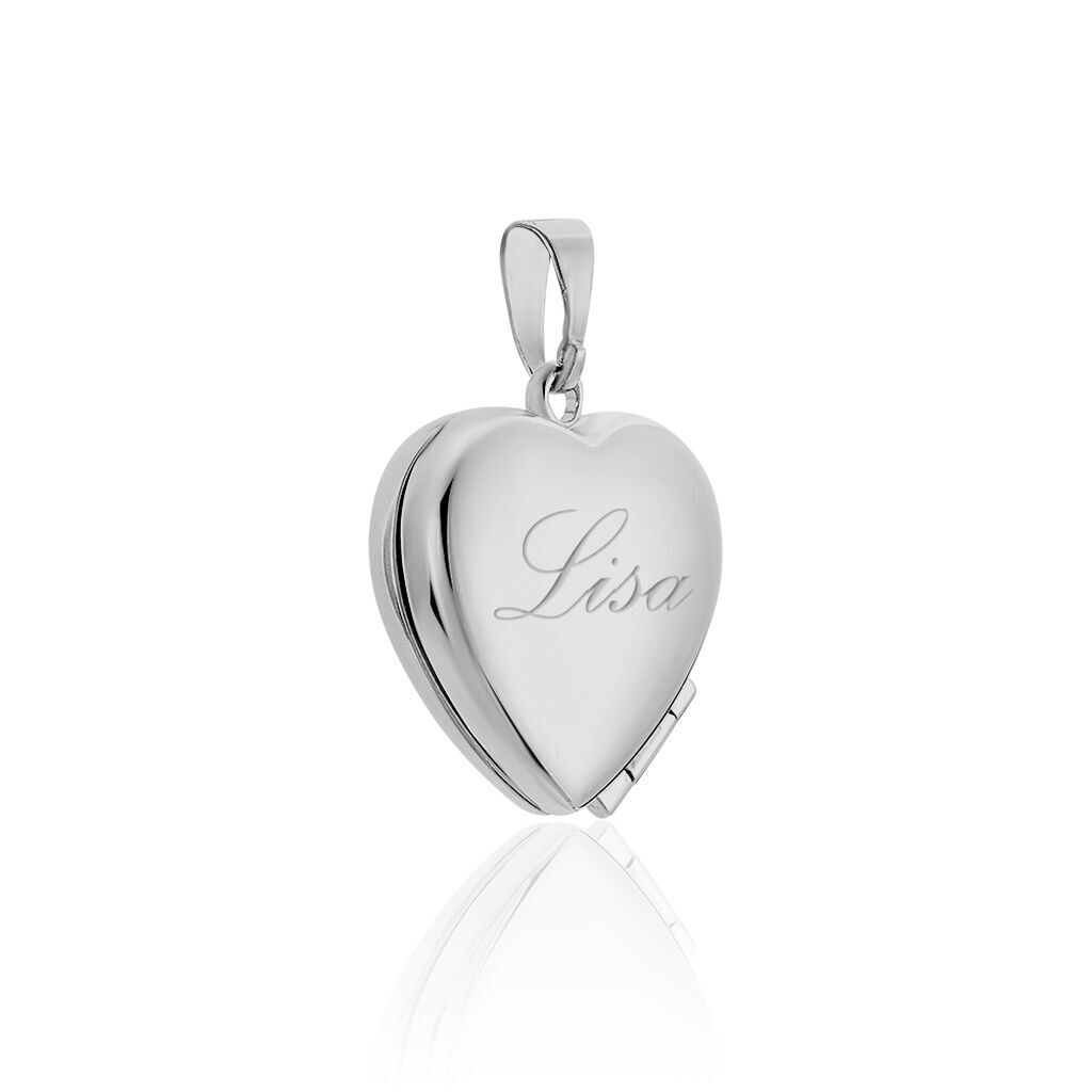 Anhänger Silber 925 Medaillon Herz - Anhänger mit Gravur Damen | OROVIVO